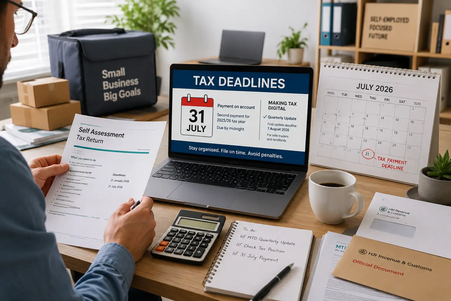 Organized Tax Deadline Workspace